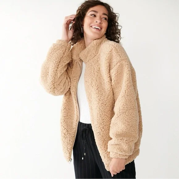 NINE WEST TEDDY BEAR JACKET - Picture 2 of 8